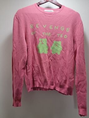 Teddy Fresh Pink Sweater with Bear Logo